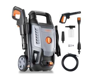 VonHaus, limpiadora a presión de 1600W, máxima presión de 130 bar, caudal de 390 l/h, con 7 accesorios