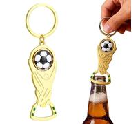 VONJUMA Divertido Abrebotellas de Fútbol Llavero de Fútbol 2026 Abrebotellas Accesorios Regalos para Hombres Regalos de Cerveza para Hombres Llaveros Réplica Accesorios para fanáticos del fútbol Oro