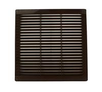 VONLIS® Lüftungsgitter Abluftgitter Lamellengitter Insektenschutz Kunststoff eckig 250 x 250 mm braun