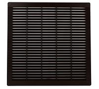 VONLIS® Lüftungsgitter Abluftgitter Lamellengitter Insektenschutz Kunststoff eckig 300 x 300 mm braun