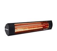 VONROC Calefactor Infrarrojo de Terraza 2000W Bajo Deslumbramiento IP55 | negro mate, montaje pared o techo, aluminio, soporte ajustable incluido, calefacción exterior cubierta