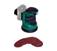 VONROC Lijadora excéntrica inalámbrica 20 V - Ø125 mm - Conexión de aspiradora, bolsa de aspiradora, 12 hojas abrasivas, sin batería ni cargador