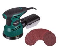 VONROC Lijadora orbital 300W - Ø125mm - Con bolsa recolectora de polvo y 12 piezas de papel de lija
