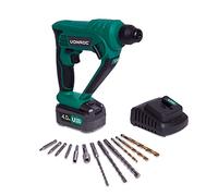VONROC - Martillo perforador inalámbrico de 20 V, batería de 4,0 Ah y cargador incluido - 1,3 julios, SDS-plus, brocas y puntas de atornillado incluidos