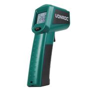 VONROC Termómetro por infrarrojos digital con láser - rango de medición de -40°C a 530°C - incluye 2 pilas