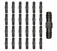 VooGenzek 25 Piezas 16mm Conectores de Manguera de Riego, Conectores para Tubo de Riego Goteo, Accesorios Riego Goteo, Conectores de Púas de Manguera Plástico para Sistemas de Riego, Recto