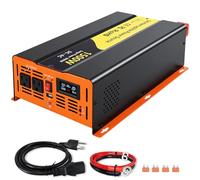 VOONKE Sistema de energía de respaldo de batería de bomba de sumidero de 1500 W, inversor de bomba de sumidero de protección de sótano con pantalla LCD mejorada, protección de sótano para emergencias