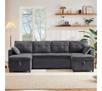 Vopese Sofá Cama U-Forme Extra Largo: 4-5 plazas, 106 cm de Ancho, para Sala, Estudio o huéspedes