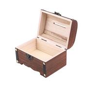 VORCOOL Caja de madera retro con cerradura y llave, regalo para niños y adultos