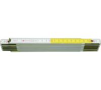 Vorel 15006 - madera 2mx16mm regla plegable, bisagras de bloqueo, blan