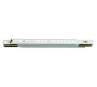 Vorel 15007 - madera 2mx16mm regla plegable, bisagras de bloqueo, blan