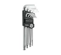 Vorel 56475 - llave hexagonal con bola de set 9pcs 2.5-10mm crv