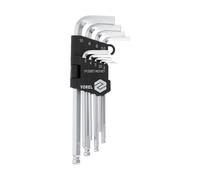 Vorel 56477 - llave hexagonal con bola de set 9pcs crv 2-10mm