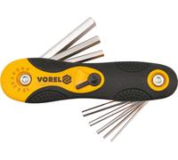 Vorel 56506, conjunto de 8 llaves hexagonales (1.5-8mm) crv, ideales p