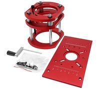 Vorfaove Elevador Enrutador Con Base Fija - Placa InsercióN Enrutador - Base ElevacióN Enrutador Universal para CarpinteríA para Motor Enrutador 65 Mm DiáMetro - Rojo