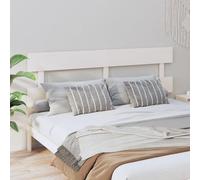 Vorpalize Cabecero blanco 184 x 3 x 81 cm de madera maciza de pino para cama, cabecero estable con vetas rústicas, adecuado como soporte para la espalda, armonioso en el dormitorio, fácil montaje