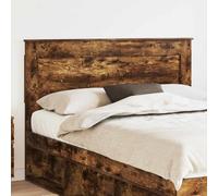 Vorpalize Cabecero de madera de roble ahumado con líneas modernas y limpias para un dormitorio cómodo, construcción robusta, fácil de montar, fácil de mantener, apto para somier