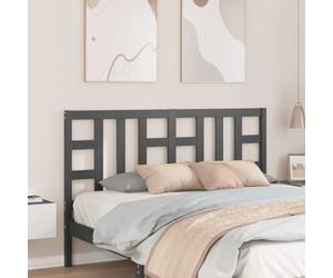 Vorpalize Cabecero gris para cama de 146 x 4 x 100 cm de pino macizo con vetas rústicas apto para camas sin cabecero, aspecto elegante, material duradero, fácil de montar
