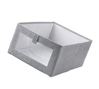 VOSAREA Caja de Almacenaje Plegable sin Tapa Caja Organizadora de No Tejida para Ropa Objetos Varios y Orden el Hogar Diseño Plegable Compacto y Resistente Modelo Grande de Color Gris
