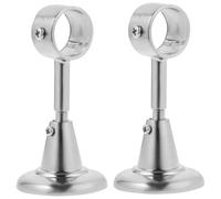 Vosarea - Soporte para barra de cortina ajustable (28 mm, 28 mm), color plateado