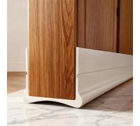 VOSSOT 93cm Blanco Burlete Bajo Puerta, Burlete Bajo Puerta Autoadhesivo, Aislante TéRmico y AcúStico, Impermeable, Antipolvo y Antimosquitos, Banda Aislante Flexible y Cortable para Puertas, Blanco