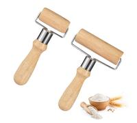 VOSSOT Rodillo de madera, 2 unidades pequeñas y medianas, para niños, masa para fondant, pizza, pasteles y pasta