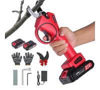 Vothen Tijeras de podar eléctricas 30mm, Tijeras de podar bateria con 2 baterías de 21 V / 2000 mAh, 2 Hojas SK5, Larga Duración, Tijeras de podar inalámbricas para jardinería Vides Árbol frutal
