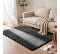 VOUNOT® Alfombra Moderna para Salón 120x160 cm, Pelo Corto Suave y Lavable, con Base y Alfombrilla Antideslizante Doble, para Dormitorio o Habitación, Antracita