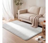 VOUNOT® Alfombra Moderna para Salón 120x160 cm, Pelo Corto Suave y Lavable, con Base y Alfombrilla Antideslizante Doble, para Dormitorio o Habitación, Crema