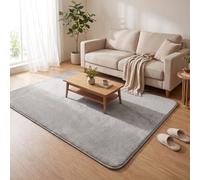 VOUNOT® Alfombra Moderna para Salón 140x200 cm, Pelo Corto Suave y Lavable, con Base y Alfombrilla Antideslizante Doble, para Dormitorio o Habitación, Gris