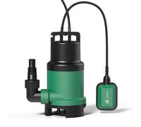 VOUNOT® Bomba Sumergible, Bombas Aguas Sucias, 750W, Máx Caudal 14000 l/h, 7M de Inmersión, 7.5M de Altura de Entrega, Máx Gránulo 25 mm, con Interruptor de Flotador