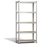 VOUNOT® Estantería Metálica 150x70x30 cm, Estante Almacenamiento de 5 Niveles, Estantería Cargas Pesadas Baldas Ajustables Montaje sin Herramientas Carga de 875 kg, para Garaje Trastero Sótano Almacén