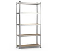 VOUNOT® Estantería Metálica 180x90x40 cm, Estante Almacenamiento de 5 Niveles, Estantería Cargas Pesadas Baldas Ajustables Montaje sin Herramientas Carga de 875 kg, para Garaje Trastero Sótano Almacén