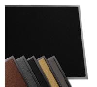 VOUNOT® Felpudo Entrada casa, Alfombra Exterior para Puerta, Impermeable Antideslizante Lavable, Alfombra para Interior y Exterior, 90x120cm, Negro