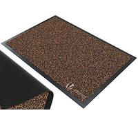 VOUNOT® Felpudo Entrada casa, Alfombra Exterior para Puerta, Impermeable Antideslizante Lavable, Alfombra para Interior y Exterior, 90x120cm, Marrón-Negro