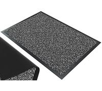 VOUNOT® Felpudo Entrada casa, Alfombra Exterior para Puerta, Impermeable Antideslizante Lavable, Alfombra para Interior y Exterior, 90x150cm, Gris-Negro