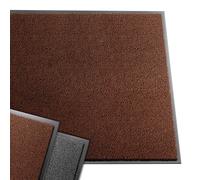 VOUNOT® Felpudo Entrada casa, Alfombra Exterior para Puerta, Impermeable Antideslizante Lavable, Alfombra para Interior y Exterior, 90x150cm, Marrón-Negro