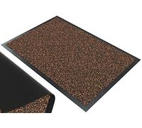 VOUNOT® Felpudo Entrada casa, Alfombra Exterior para Puerta, Impermeable Antideslizante Lavable, Alfombra para Interior y Exterior, 60x90cm, Marrón-Negro