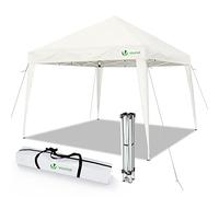 VOUNOT® Gazebo Plegable Cenador 3x3 m con Bolsas de Arena, Pabellon de Jardin Pop Up, Blanco, [Material]