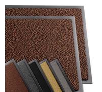 VOUNOT® Juego de 2 Felpudo Entrada casa, Alfombra Exterior para Puerta, Impermeable Antideslizante Lavable, Alfombra para Interior y Exterior, 60x90cm, Marrón-Negro