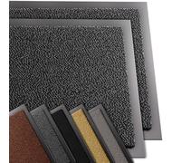 VOUNOT® Juego de 2 Felpudos Entrada casa, Alfombra Exterior para Puerta, Impermeable Antideslizante Lavable, Alfombra para Interior y Exterior, 40x60cm, Gris-Negro