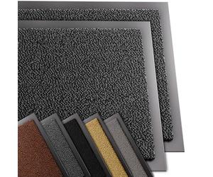 VOUNOT® Juego de 2 Felpudos Entrada casa, Alfombra Exterior para Puerta, Impermeable Antideslizante Lavable, Alfombra para Interior y Exterior, 40x60cm, Gris-Negro