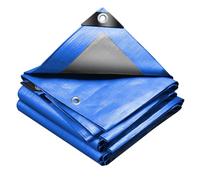 VOUNOT® Lona Impermeable Exterior 1.5x6m, Toldo Reforzado PE 240 g/m² Protección contra UV, con Ojales de Acero Inoxidable, Cubierta para Leña, Muebles, Jardín, Piscinia, Vehículos, Azul-Plata