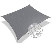 VOUNOT® Toldo Vela de Sombra Rectangular 2.5 x 3 m, con Kits de Montaje, Protección Rayos UV y HDPE Transpirable, para Exterior, Jardin, Patio, Gris