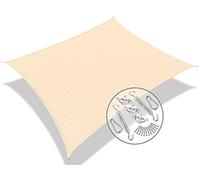 VOUNOT® Toldo Vela de Sombra Rectangular 2.5 x 3 m, con Kits de Montaje, Protección Rayos UV y HDPE Transpirable, para Exterior, Jardin, Patio, Marfil