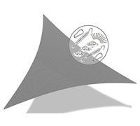 VOUNOT: Vela solar triangular de polietileno de alta densidad (HDPE), con kit de montaje, 3x3x3 metros, color gris
