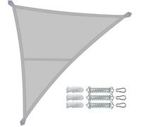 VOUNOT® Toldo Vela de Sombra Triangular 3x3x3m, Toldo Parasol Terraza Impermeable con Kit de Montaje, Gris Claro
