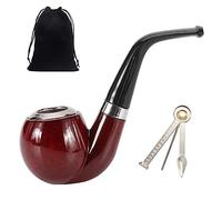 VOVCIG Juego de pipas de tabaco para fumar tres en un cuchillo de humo, pipa de fumar duradera con caja, pipa de fumar con estante para pipas de tabaco