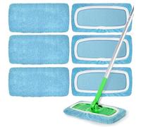 Vowanop Almohadillas de microfibra reutilizables compatibles con Swiffer Sweeper Mop, almohadillas lavables para uso húmedo y seco, repuesto de almohadilla de fregona Swiffer para limpieza de pisos
