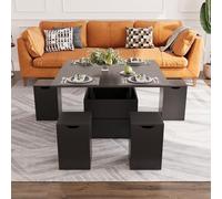 VOWNER Mesa de Centro Elevable Extensible (Negro)
